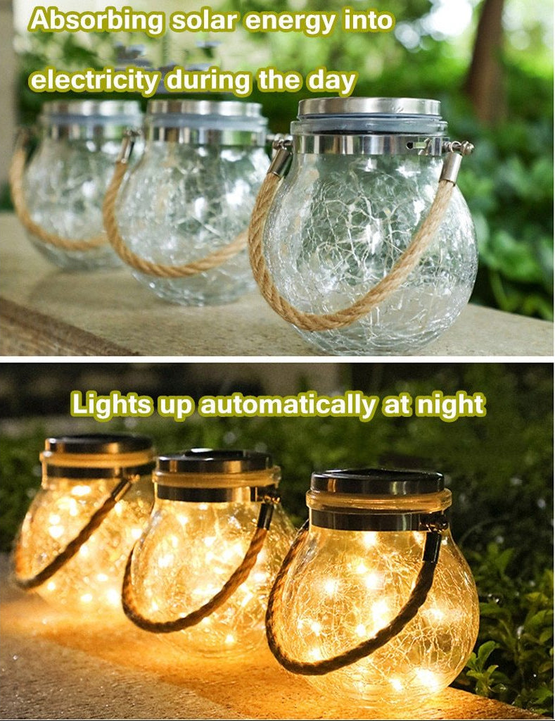 Modern Round Glass Jar Garden Hanging Lamp