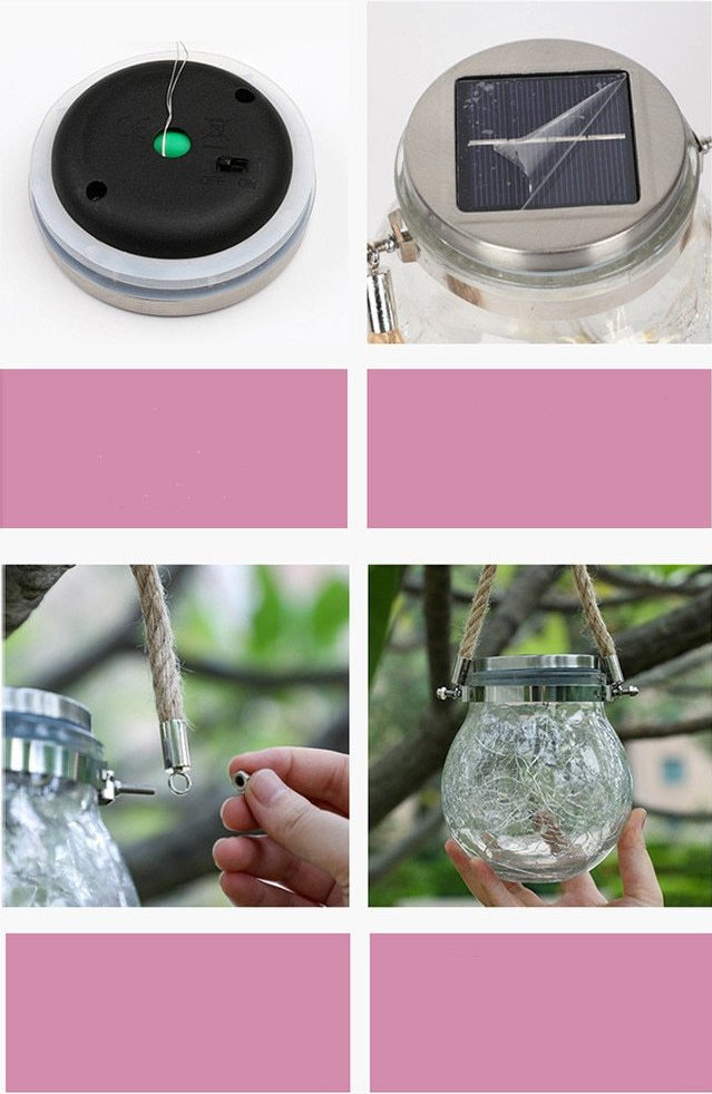 Modern Round Glass Jar Garden Hanging Lamp